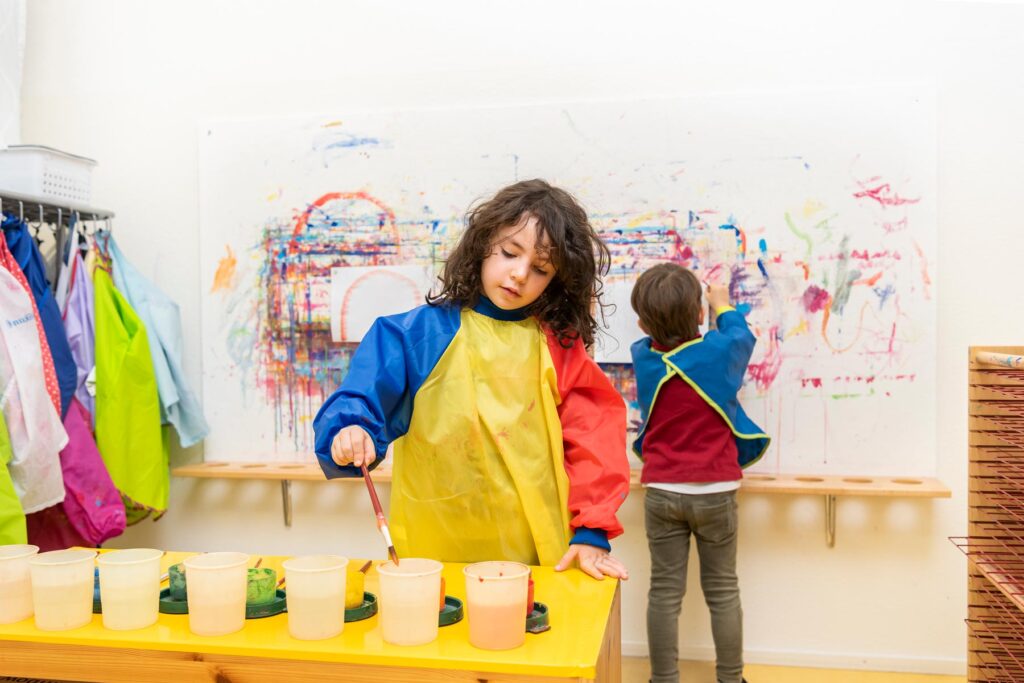 children's world painting children in the nursery